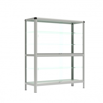 Vitrine, freistehend, 180 cm hoch, 150x50 cm (B/T), Vitrine, freistehend, 180 cm hoch, 150x50 cm (B/T),